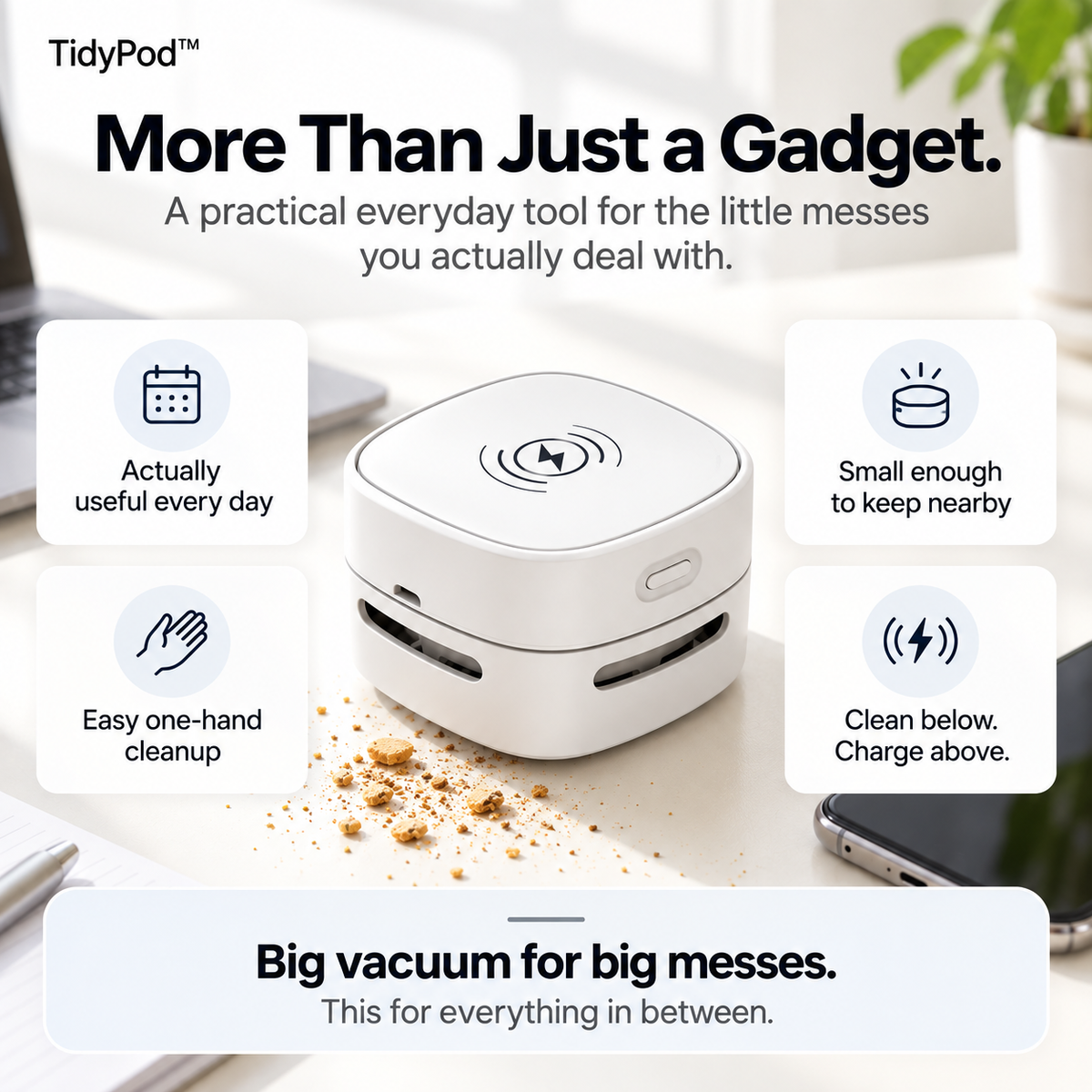 For Messes Too Small for the Vacuum.